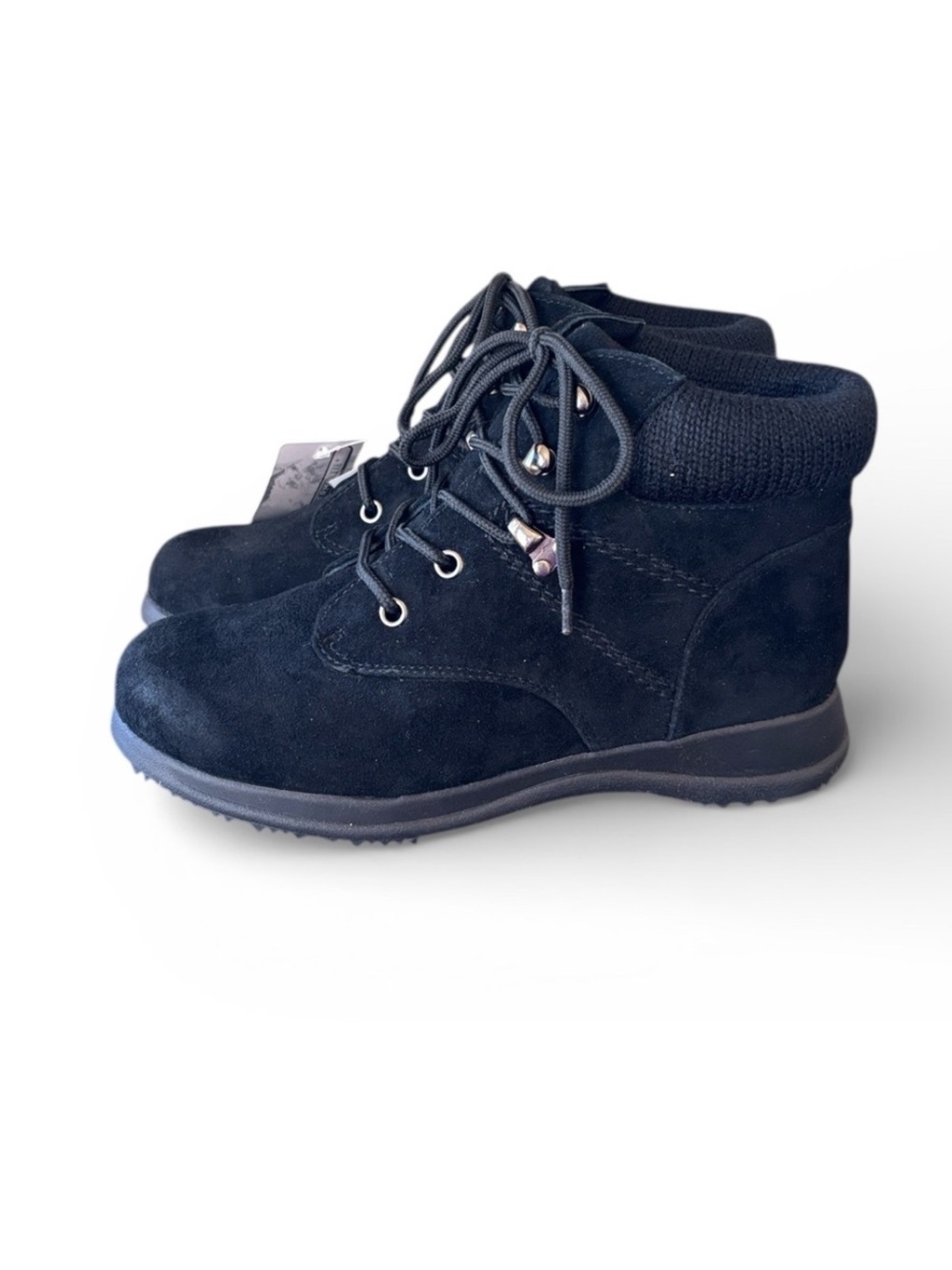 Wanderlust Boston Black Suede‎ Ankle Boots Size 8 M NWT